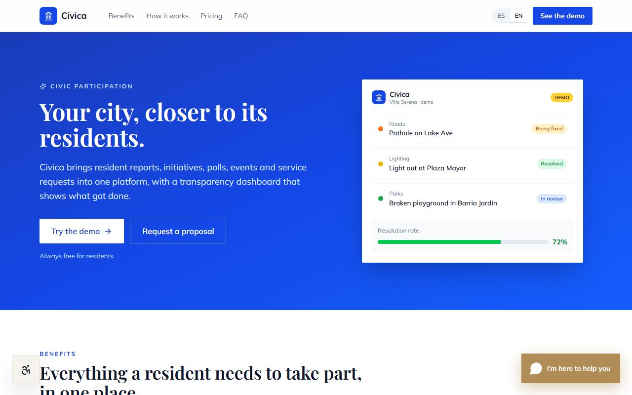 Civica — screenshot