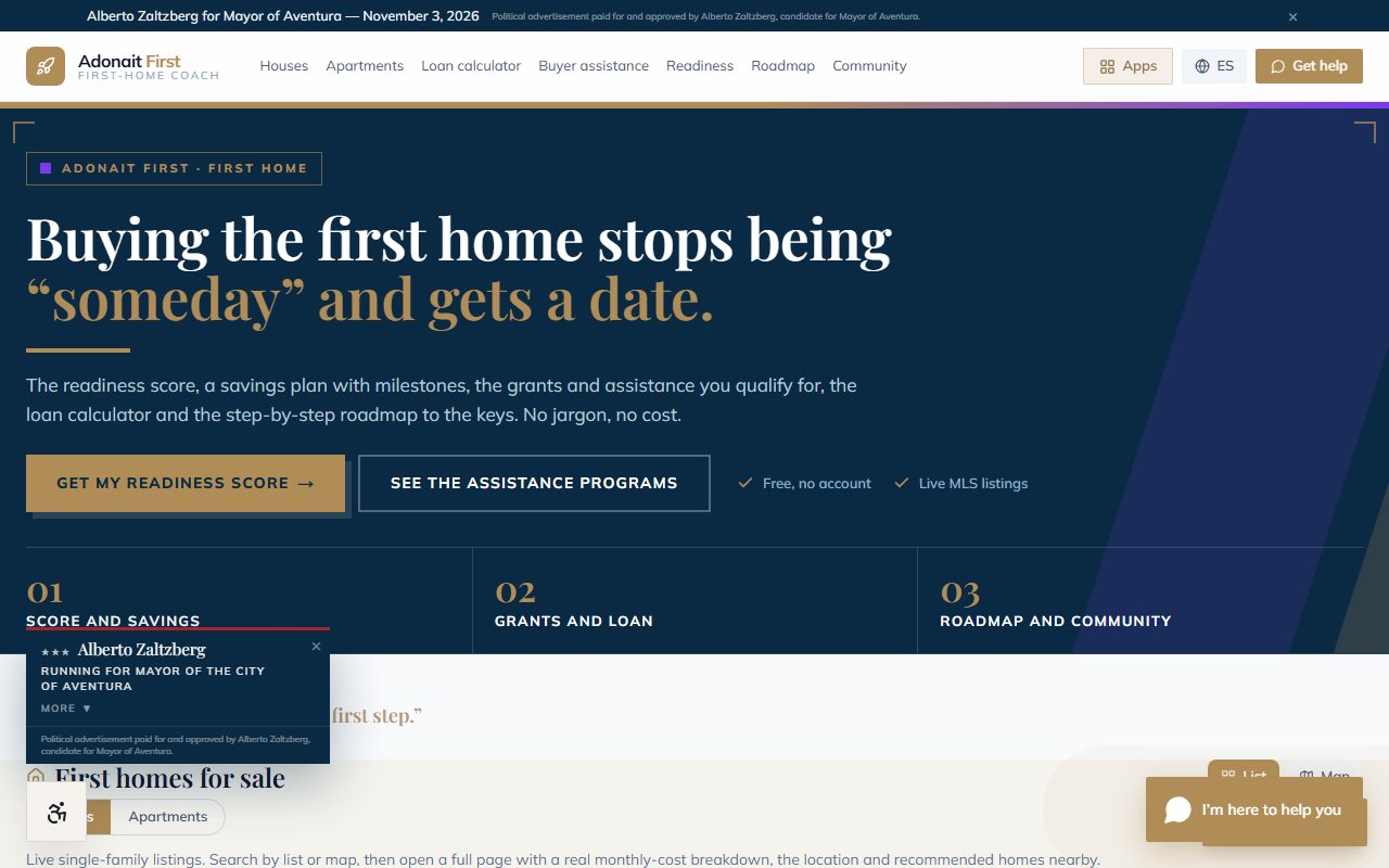 first.adonait.com — screenshot