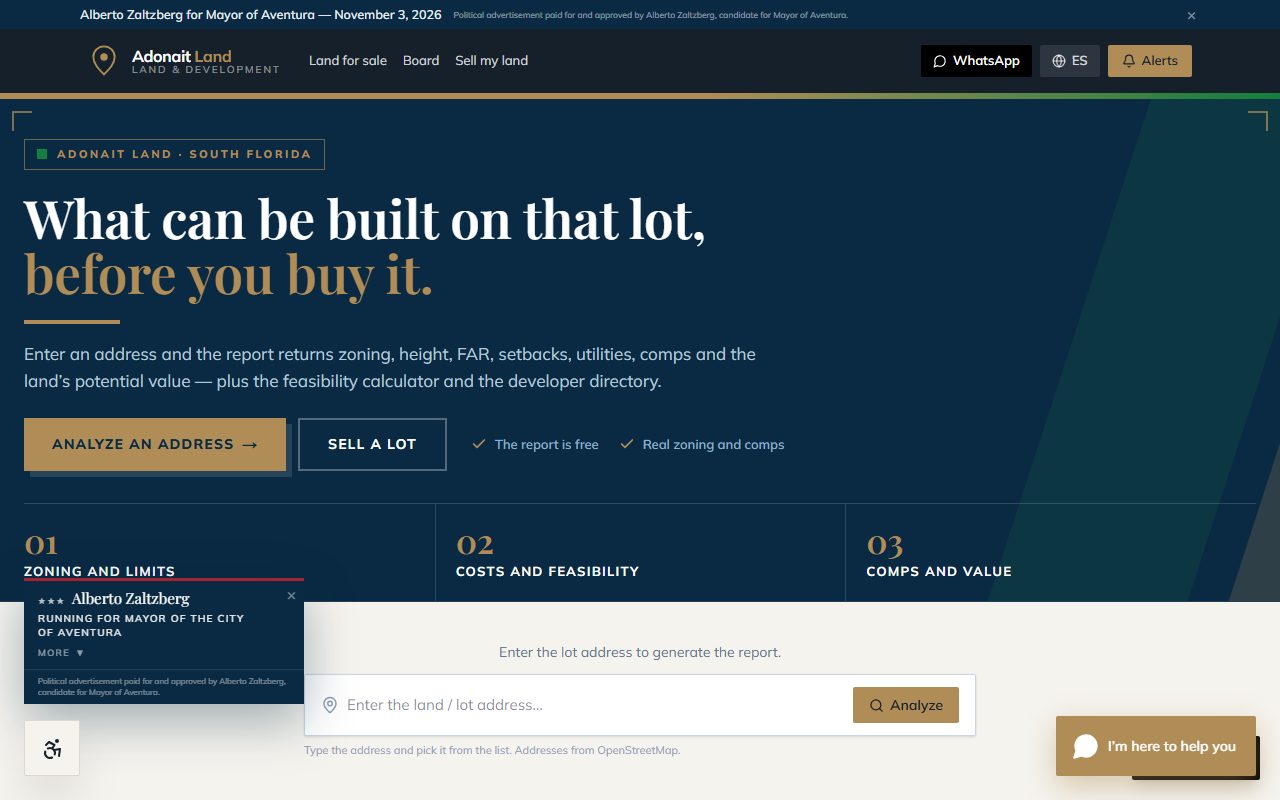 land.adonait.com — screenshot