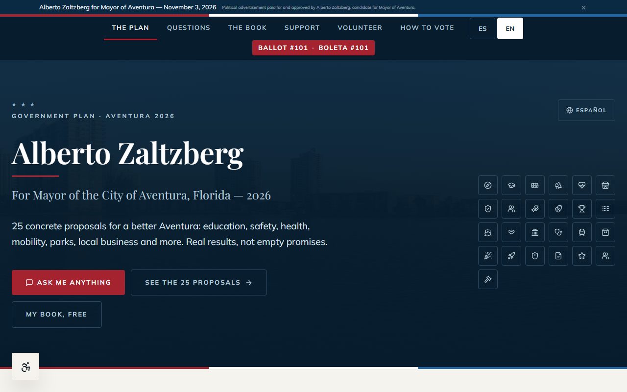 Political — Alberto Zaltzberg Campaign — screenshot